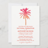 Tropische zonnepalm Beach Weddenschap Kaart (Voorkant)