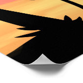 Tropische zonnepalm Silhouette Art Poster (Hoek)