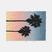 Tropische zonnepalm Trees Fleece Blanket Deken (Voorkant (Horizontaal))