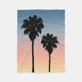 Tropische zonnepalm Trees Fleece Blanket Deken
