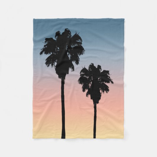 Tropische zonnepalm Trees Fleece Blanket Deken (Voorkant)