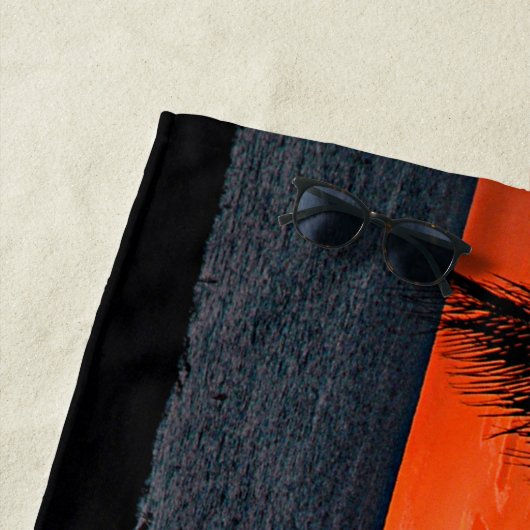 Tropische zonnepalmbedekking strandlaken (In situ)