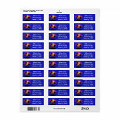 Tropische zonnepalmbomen etiket (Full Sheet)