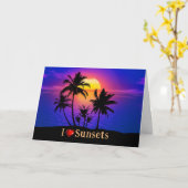 Tropische zonnepalmbomen kaart (Gele Bloem)