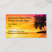 Tropische zonnepalmbomen Schilderachtig Visitekaartje (Voorkant)