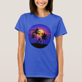 Tropische zonnepalmbomen t-shirt