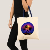 Tropische zonnepalmbomen tote bag (Voorkant (product))