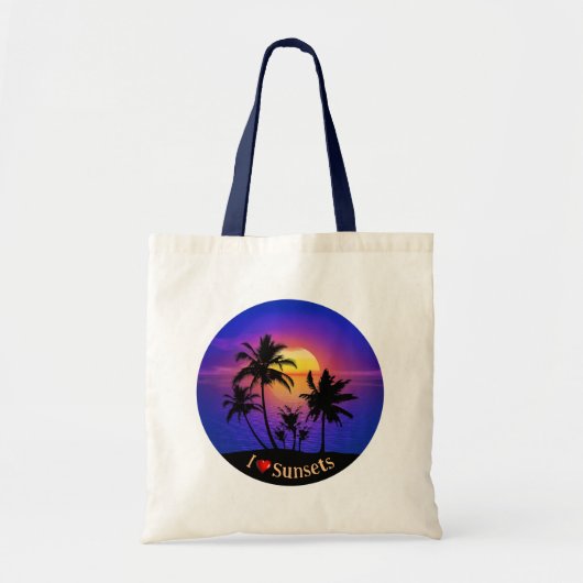 Tropische zonnepalmbomen tote bag (Voorkant)