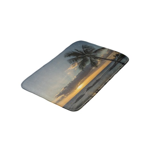 Tropische zonnepalmboom badmat (Gekanteld)