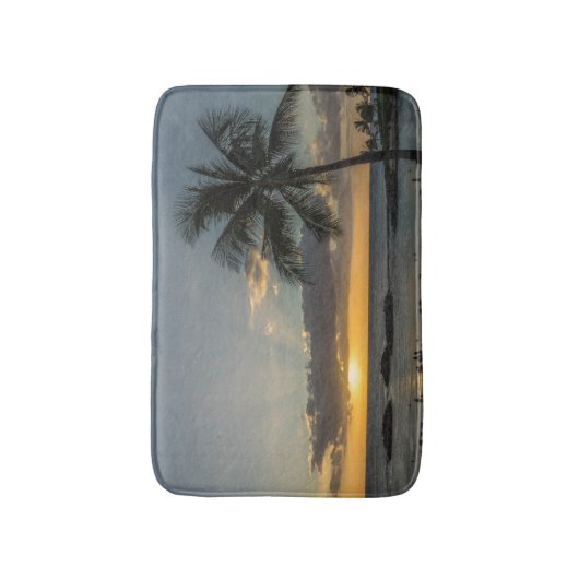 Tropische zonnepalmboom badmat (Voorkant Verticaal)