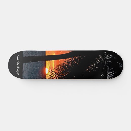 Tropische zonnepalmboom personaliseren persoonlijk skateboard (Horizontaal)