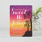 Tropische zonnepalmboom Tropisch zoet 16 Kaart (Staand voorkant)