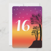 Tropische zonnepalmboom Tropisch zoet 16 Kaart (Achterkant)