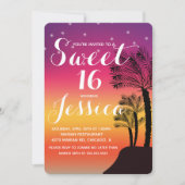 Tropische zonnepalmboom Tropisch zoet 16 Kaart (Voorkant)