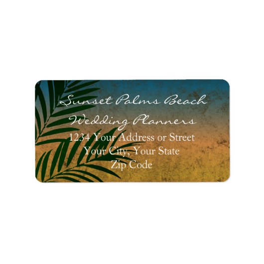 Tropische Zonnepalmhulzen Etiket (Voorkant)