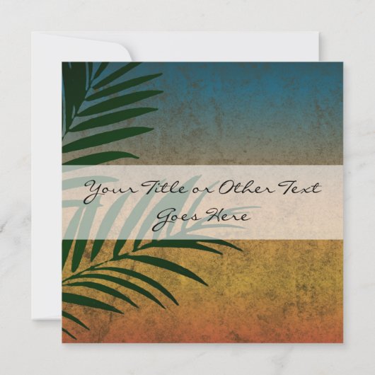 Tropische Zonnepalmhulzen Kaart (Achterkant)