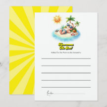 Tropische zonneschijn "Hier komt de zoon" Baby sho