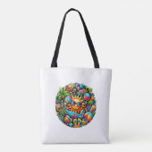 Tropische zonneschijn vibes tote bag (Achterkant)