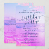 Tropische zonneschijn voor het donkerroze filter,  kaart (Voorkant / Achterkant)