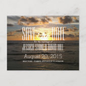 Tropische zonneschijnbruiloft bespaart datum aankondigingskaart (Voorkant)