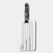 Tropische zonnestralen bagagelabel (Achterkant verticaal)