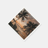Tropische zonnestralen servet (Hoek)