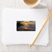 Tropische zonnestralen van het eiland der Seychell Etiket (Insitu)