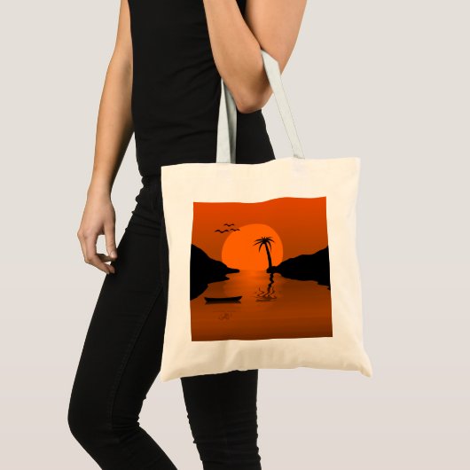 Tropische zonnestransport tote bag (Voorkant (product))