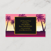 Tropische zonnestrepen visitekaartje (Achterkant)