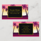 Tropische zonnestrepen visitekaartje (Voorkant / Achterkant)