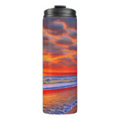 Tropische Zonnetijd met Persoonlijke Naam Thermosbeker (Voorkant)