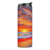 Tropische Zonnetijd met Persoonlijke Naam Thermosbeker (Gedraaid links)