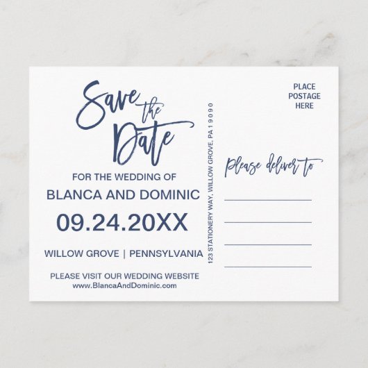 Tropische Zonnetijd sparen de Datum Aankondigingskaart (Achterkant)