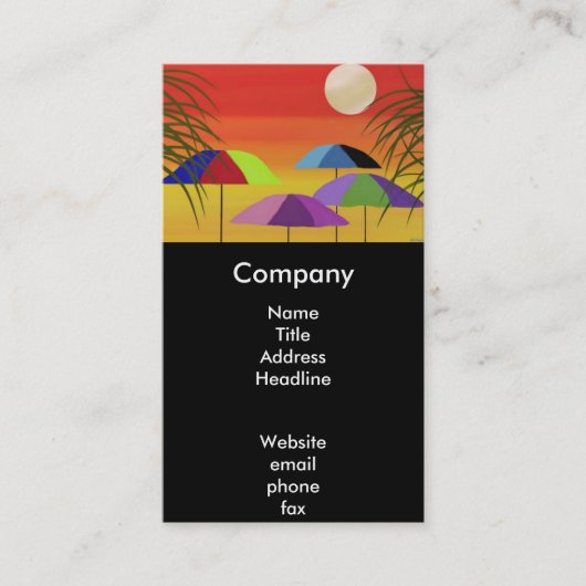 Tropische zonneVisitekaartjes Visitekaartje (Voorkant)