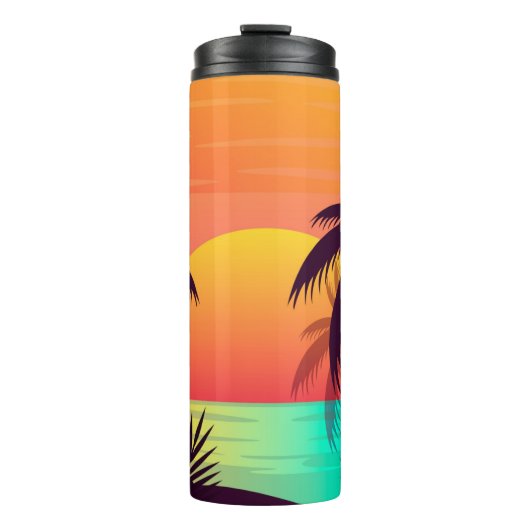 Tropische zonnewarmtummer thermosbeker (Voorkant)