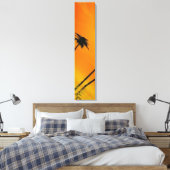 Tropische zonsondergang 2-4 canvas afdruk (Insitu (Slaapkamer))