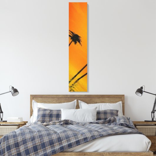 Tropische zonsondergang 2-4 canvas afdruk (Insitu (Slaapkamer))