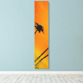 Tropische zonsondergang 2-4 canvas afdruk (Insitu (Houten vloer))