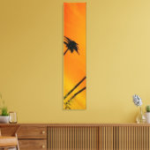 Tropische zonsondergang 2-4 canvas afdruk (Insitu (Woonkamer))