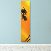 Tropische zonsondergang 3-4 canvas afdruk (Insitu (Houten vloer))