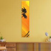 Tropische zonsondergang 3-4 canvas afdruk (Insitu (Woonkamer))