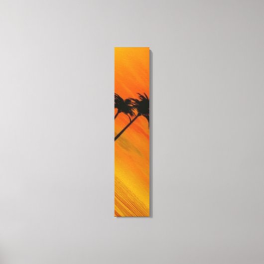 Tropische zonsondergang 4-4 canvas afdruk (Voorkant)