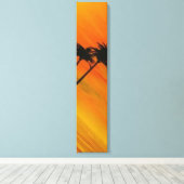 Tropische zonsondergang 4-4 canvas afdruk (Insitu (Houten vloer))