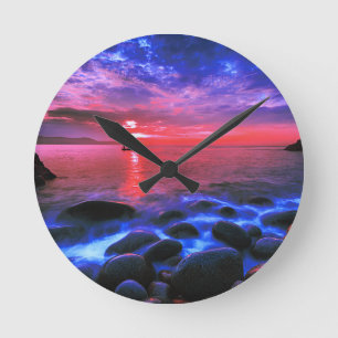 Tropische zonsondergang aan de kust van Rocky Ronde Klok