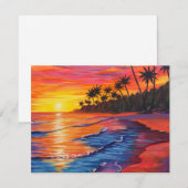 Tropische zonsondergang antwoordkaart RSVP kaartje (Voorkant / Achterkant)