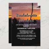 Tropische Zonsondergang Bachelorette Weekend Uitno Kaart (Voorkant / Achterkant)