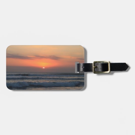 Tropische zonsondergang bagagelabel (Voorkant horizontaal)