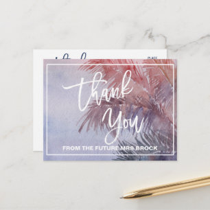 Tropische zonsondergang bedankt briefkaart