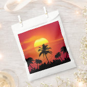 Tropische Zonsondergang Bedankzakje (Geknipt)