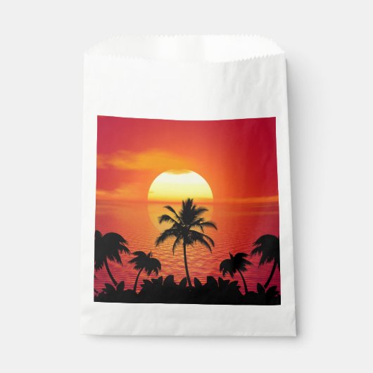 Tropische Zonsondergang Bedankzakje (Voorkant)
